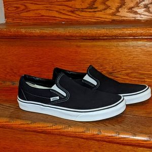 Vans slip on shoes, black, sz. 9.5, worn 2 times